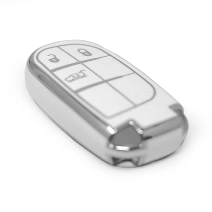 New-Aftermarket-Nano-High-Quality-Cover-For-Jeep-Remote-Key-3-Button-White-Color-Silver-Frame-Jeep-B11Y3---Emirates-Keys