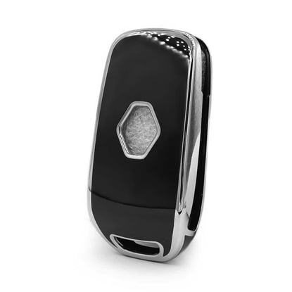 New-Aftermarket-Nano-High-Quality-Cover-For-Renault-Remote-Key-3-Button-Black-Color-Silver-Frame-RN-B11Y---Emirates-Keys