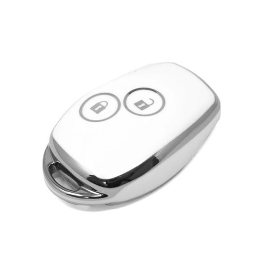 New-Aftermarket-Nano-High-Quality-Cover-For-Renault-Remote-Key-2-Button-White-Color-Silver-Frame-RN-D11Y2---Emirates-Keys