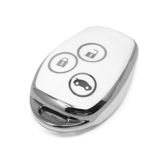 New-Aftermarket-Nano-High-Quality-Cover-For-Renault-Remote-Key-3-Button-White-Color-Silver-Frame-RN-D11Y3---Emirates-Keys