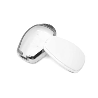 New-Aftermarket-Nano-High-Quality-Cover-For-Renault-Remote-Key-3-Button-White-Color-Silver-Frame-RN-D11Y3---Emirates-Keys