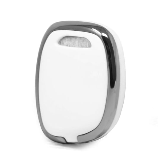 New-Aftermarket-Nano-High-Quality-Cover-For-Renault-Remote-Key-1-Button-White-Color-Silver-Frame-RN-E11Y---Emirates-Keys