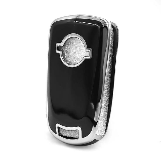 New-Aftermarket-Nano-High-Quality-Cover-For-Opel-Remote-Key-2-Button-Black-Color-Silver-Frame-OPEL-A11Y---Emirates-Keys