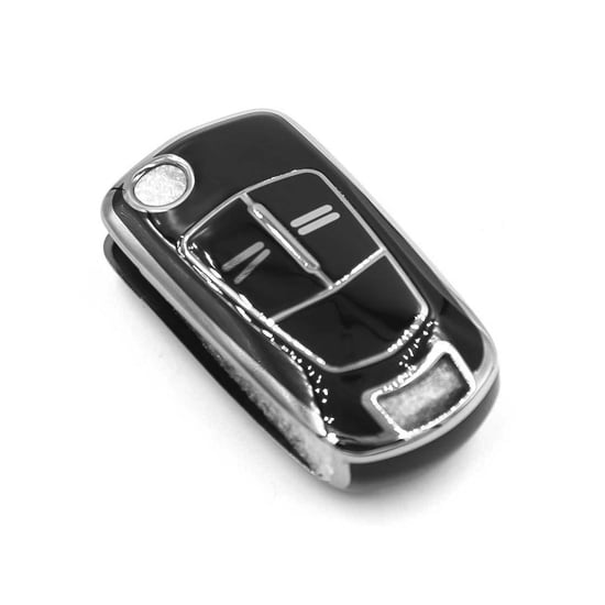 New-Aftermarket-Nano-High-Quality-Cover-For-Opel-Remote-Key-2-Button-Black-Color-Silver-Frame-OPEL-A11Y---Emirates-Keys