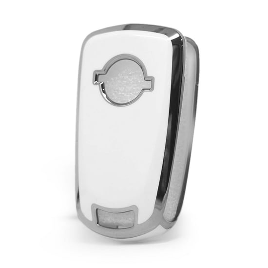 New-Aftermarket-Nano-High-Quality-Cover-For-Opel-Remote-Key-2-Button-White-Color-Silver-Frame-OPEL-A11Y---Emirates-Keys