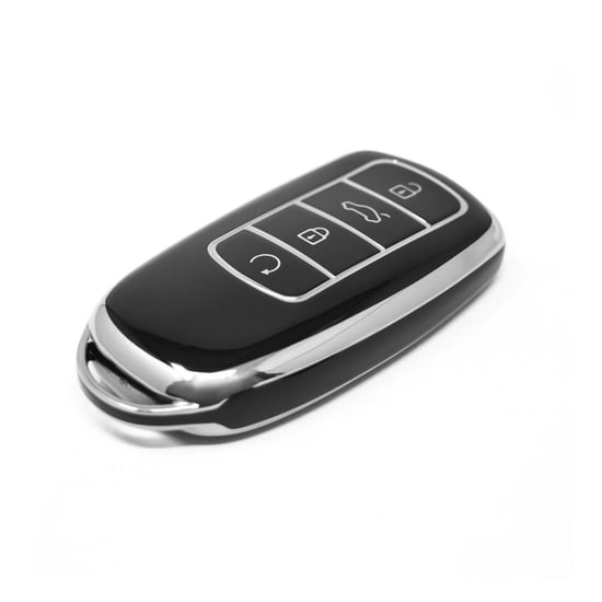 New-Aftermarket-Nano-High-Quality-Cover-For-Chery-Remote-Key-4-Button-Black-Color-Silver-Frame-CR-C11Y---Emirates-Keys