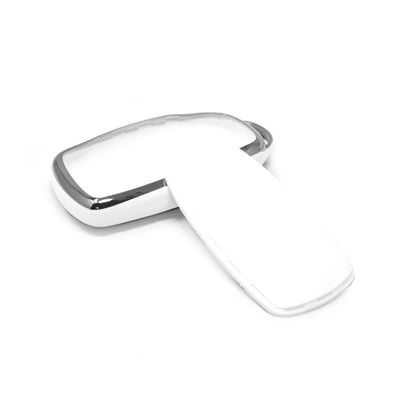 New-Aftermarket-Nano-High-Quality-Cover-For-Chery-Remote-Key-4-Button-White-Color-Silver-Frame-CR-C11Y---Emirates-Keys