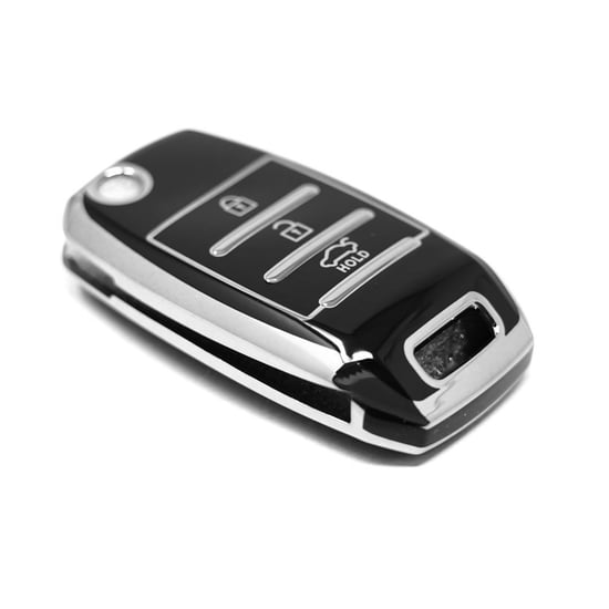 New-Aftermarket-Nano-High-Quality-Cover-For-Kia-Remote-Key-3-Button-Black-Color-Silver-Frame-KIA-B11Y3---Emirates-Keys
