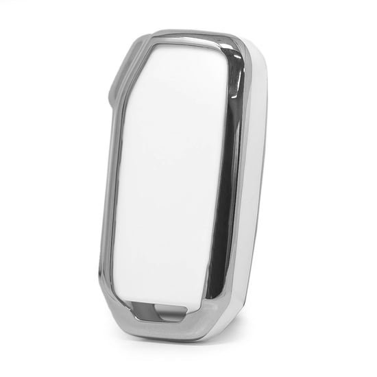 New-Aftermarket-Nano-High-Quality-Cover-For-Kia-Remote-Key-3-Button-White-Color-Silver-Frame-KIA-C11Y3---Emirates-Keys