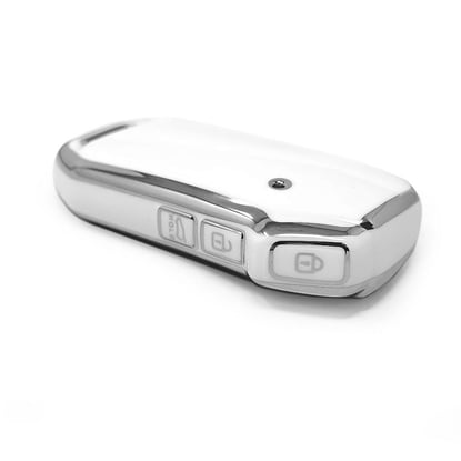 New-Aftermarket-Nano-High-Quality-Cover-For-Kia-Remote-Key-3-Button-White-Color-Silver-Frame-KIA-C11Y3---Emirates-Keys