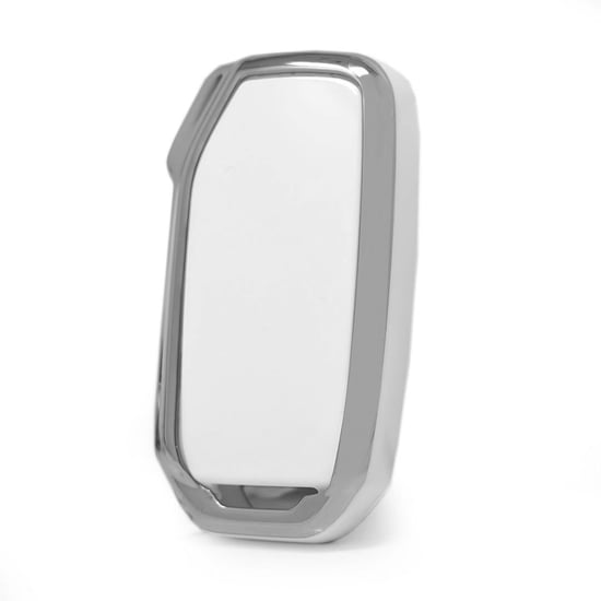 New-Aftermarket-Nano-High-Quality-Cover-For-Kia-Remote-Key-5-Button-White-Color-Silver-Frame-KIA-C11Y5---Emirates-Keys