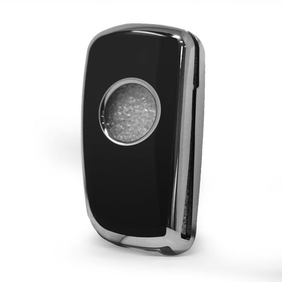 New-Aftermarket-Nano-High-Quality-Cover-For-Nissan-Remote-Key-2-Button-Black-Color-Silver-Frame-NS-B11Y2---Emirates-Keys