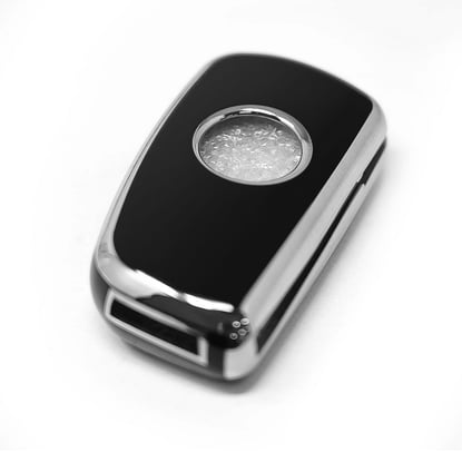 New-Aftermarket-Nano-High-Quality-Cover-For-Nissan-Remote-Key-2-Button-Black-Color-Silver-Frame-NS-B11Y2---Emirates-Keys