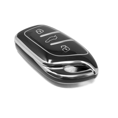 New-Aftermarket-Nano-High-Quality-Cover-For-Roewe-Remote-Key-3-Button-Black-Color-Silver-Frame-RW-B11Y---Emirates-Keys