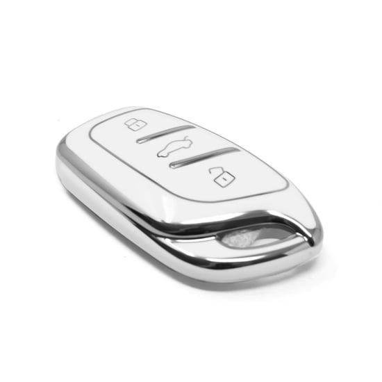 New-Aftermarket-Nano-High-Quality-Cover-For-Roewe-Remote-Key-3-Button-White-Color-Silver-Frame-RW-B11Y---Emirates-Keys