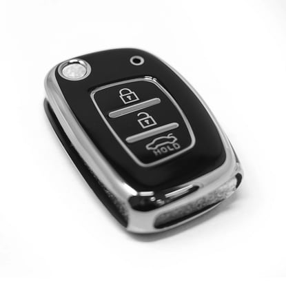 New-Aftermarket-Nano-High-Quality-Cover-For-Hyundai-Remote-Key-3-Button-Black-Color-Silver-Frame-HY-F11Y3A---Emirates-Keys