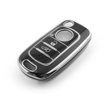 New-Aftermarket-Nano-High-Quality-Cover-For-Fiat-Remote-Key-3-Button-Black-Color-Silver-Frame-FIAT-C11Y3B---Emirates-Keys