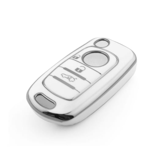 New-Aftermarket-Nano-High-Quality-Cover-For-Fiat-Remote-Key-3-Button-White-Color-Silver-Frame-FIAT-C11Y3B---Emirates-Keys