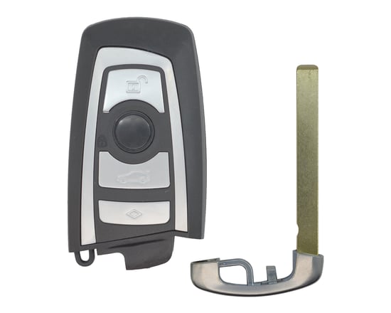 New-BMW-FEM-Smart-Remote-Key-4-Buttons-433.92MHz-Silver-Color-OEM-Part-Number:-9266843-02---FCC-ID:-YG0HUF5767---Emirates-Keys