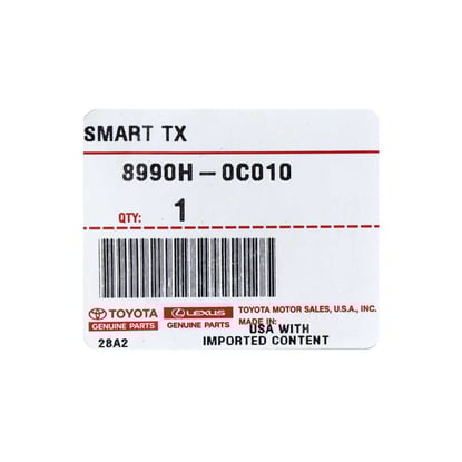 Toyota-Tundra-2022-Genuine-OEM-Smart-Remote-Key-3+1-Button-315MHz-Manufacturer-Part-Number:-8990H-0A020---Emirates-Keys