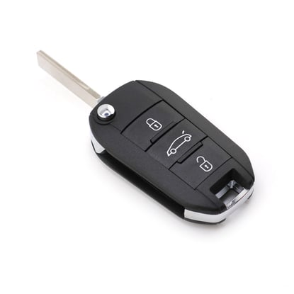 New-Aftermarket-Peugeot-508-Flip-Remote-Key-Shell-3-Buttons-HU83-Blade-High-Quality-Best-Price---Emirates-Keys