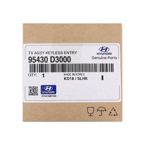 New-Hyundai-Tucson-2016-Genuine---OEM-Flip-Remote-Key-3+1-Buttons-433MHz-OEM-Part-Number:-95430-D3000,-95430D3000---FCC-ID:-TQ8-RKE-4F25---Emirates-Keys