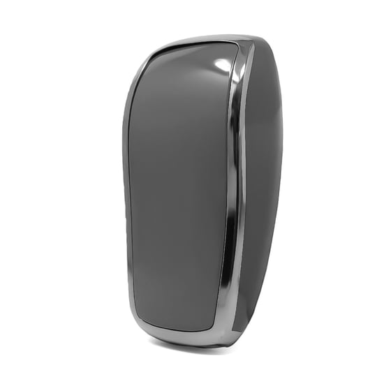 New-Aftermarket-Nano-High-Quality-Cover-For-Mercedes-Remote-Key-4-Button-Dark-Gray-Color-Silver-Frame-Benz-B11Y4---Emirates-Keys