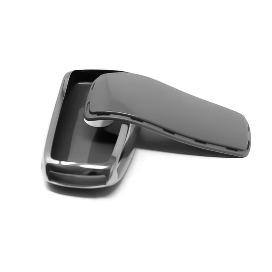 New-Aftermarket-Nano-High-Quality-Cover-For-Mercedes-Remote-Key-4-Button-Dark-Gray-Color-Silver-Frame-Benz-B11Y4---Emirates-Keys