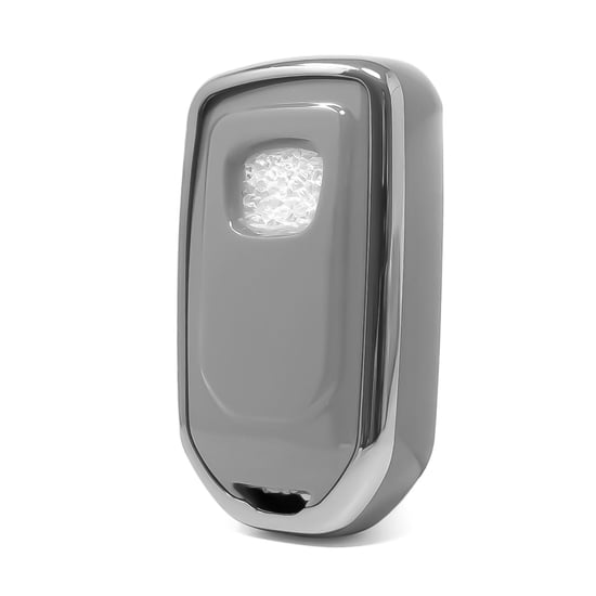 New-Aftermarket-Nano-High-Quality-Cover-For-Honda-Remote-Key-2-Button-Dark-Gray-Color-Silver-Frame-HD-A11Y2---Emirates-Keys