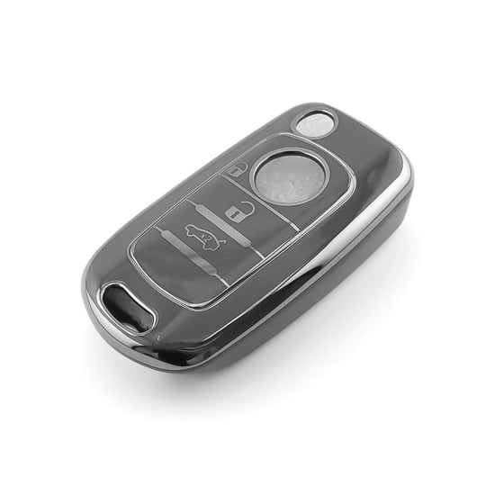 New-Aftermarket-Nano-High-Quality-Cover-For-Fiat-Remote-Key-3-Button-Dark-Gray-Color-Silver-Frame-FIAT-C11Y3B---Emirates-Keys