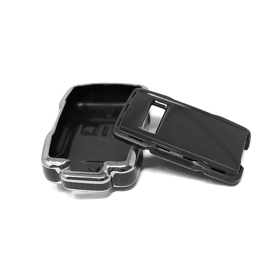 New-Aftermarket-Nano-High-Quality-Cover-For-GMC-Remote-Key-4-Button-Black-Color-Silver-Frame-GMC-B11Y---Emirates-Keys