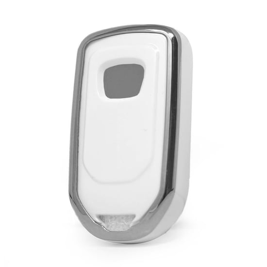 New-Aftermarket-Nano-High-Quality-Cover-For-Honda-Remote-Key-5-Button-white-Color-Silver-Frame-HD-A11Y5---Emirates-Keys