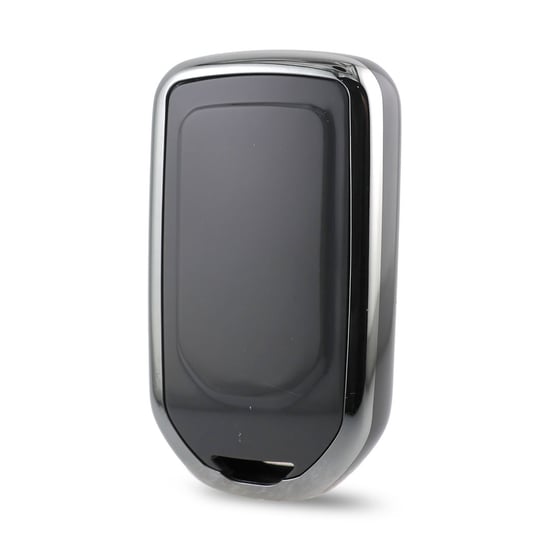 New-Aftermarket-Nano-High-Quality-Cover-For-Honda-Remote-Key-5-Button-Dark-Gray-Color-Silver-Frame-HD-A11Y5---Emirates-Keys