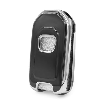 New-Aftermarket-Nano-High-Quality-Cover-For-Honda-Remote-Key-2-Button-Black-Color-Silver-Frame-HD-B11Y2---Emirates-Keys