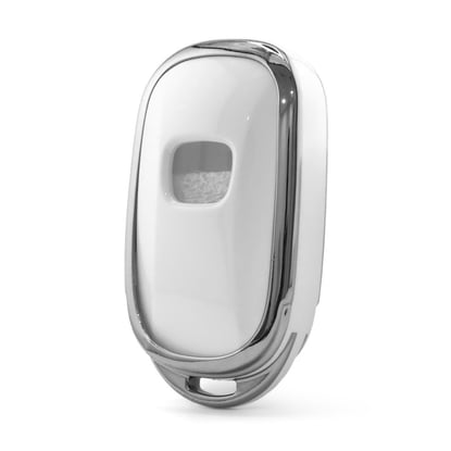 New-Aftermarket-Nano-High-Quality-Cover-For-Honda-Remote-Key-3-Button-White-Color-Silver-Frame-HD-G11Y3B---Emirates-Keys