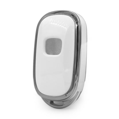 New-Aftermarket-Nano-High-Quality-Cover-For-Honda-Remote-Key-4-Button-White-Color-Silver-Frame-HD-G11Y4A---Emirates-Keys