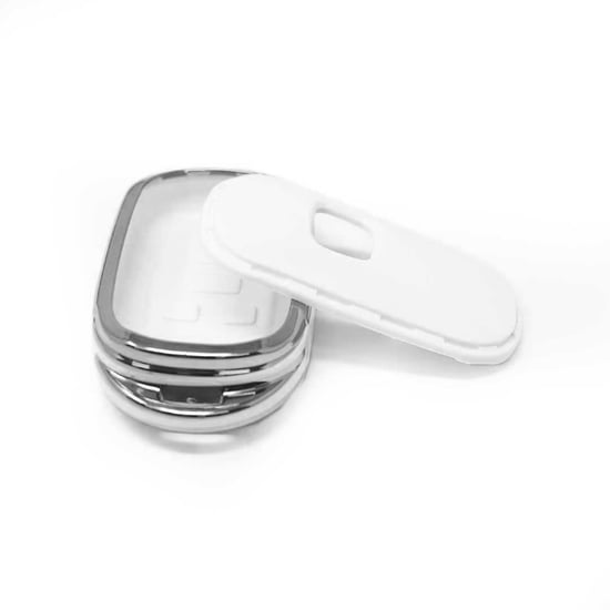 New-Aftermarket-Nano-High-Quality-Cover-For-Honda-Remote-Key-5-Button-White-Color-Silver-Frame-HD-G11Y5----Emirates-Keys