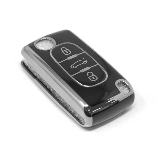 New-Aftermarket-Nano-High-Quality-Cover-For-Peugeot-Remote-Key-3-Button-Black-Color-Silver-Frame-PG-D11Y3---Emirates-Keys