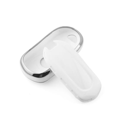 New-Aftermarket-Nano-High-Quality-Cover-For-Buick-Remote-Key-5-Button-White-Color-Silver-Frame-BK-A11Y5B---Emirates-Keys