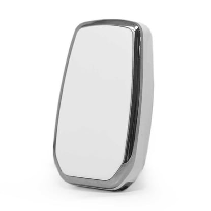 New-Aftermarket-Nano-High-Quality-Cover-For-Toyota-Remote-Key-2-Button-White-Color-Silver-Frame-TYT-A11Y2---Emirates-Keys
