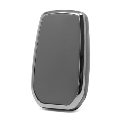 New-Aftermarket-Nano-High-Quality-Cover-For-Toyota-Remote-Key-2-Button-Dark-Gray-Color-Silver-Frame-TYT-A11Y2---Emirates-Keys