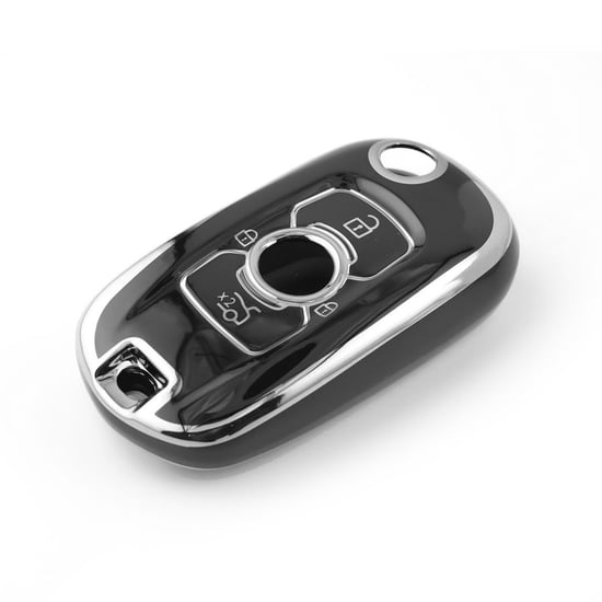 New-Aftermarket-Nano-High-Quality-Cover-For-Buick-Remote-Key-4-Button-Black-Color-Silver-Frame-BK-C11Y---Emirates-Keys