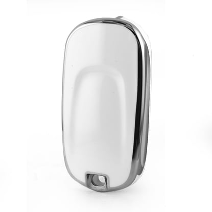 New-Aftermarket-Nano-High-Quality-Cover-For-Buick-Remote-Key-4-Button-White-Color-Silver-Frame-BK-C11Y---Emirates-Keys