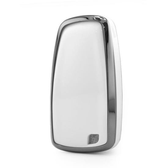 New-Aftermarket-Nano-High-Quality-Cover-For-Ford-Remote-Key-4-Button-White-Color-Silver-Frame-Ford-B11Y4B---Emirates-Keys