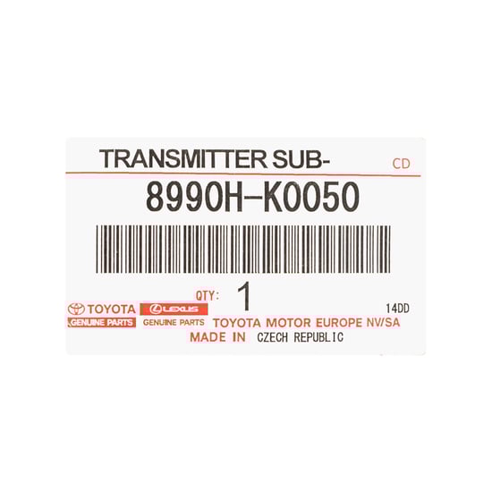 New-Toyota-Yaris-2023-Genuine---OEM-Smart-Remote-Key-2-Buttons-433MHz-OEM-Part-Number:-8990H-K0050-,-8990HK0050---FCC-ID:-B3H2K2R---Emirates-Keys