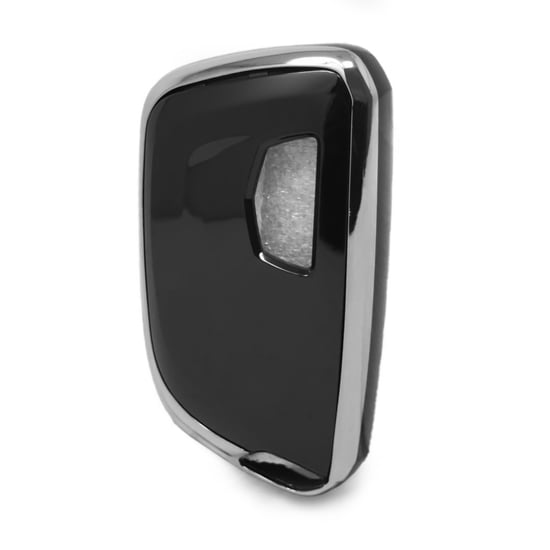 New-Aftermarket-Nano-High-Quality-Cover-For-Cadillac-Remote-Key-5-Button-Black-Color-Silver-Frame-CDLC-B11Y5---Emirates-Keys