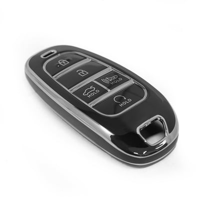 New-Aftermarket-Nano-High-Quality-Cover-For-Hyundai-Remote-Key-5-Button-Black-Color-Silver-Frame-HY-H11Y5---Emirates-Keys