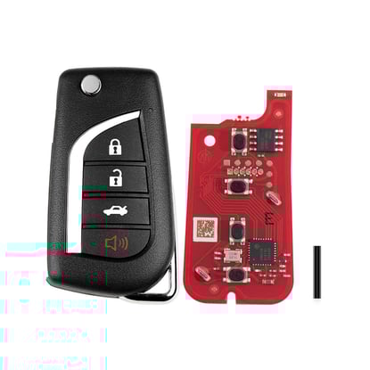 Xhorse-VVDI-Key-Tool-VVDI2-Wire-Flip-Remote-Key-3+1-Button-Toyota-Type-XKTO12EN-2nd-Generation-(-New-Version-of-XKTO10EN-)---Emirates-Keys
