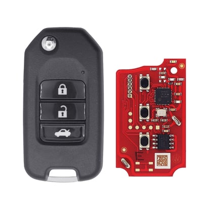 Xhorse-VVDI-Key-Tool-VVDI2-Wire-Flip-Remote-Key-3-Button-Honda-Type-XKHO20EN-2nd-Generation-(-New-Version-of-XKHO00EN-)---Emirates-Keys