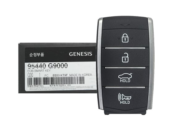 NEW-Hyundai-Genesis-G70-2019-2020-Genuine-OEM-Smart-Remote-Key-4-Buttons-433MHz-95440-G9000-95440G9000---FCCID:-TQ8-FOB-4F16-OEM-Box---Emirates-Keys